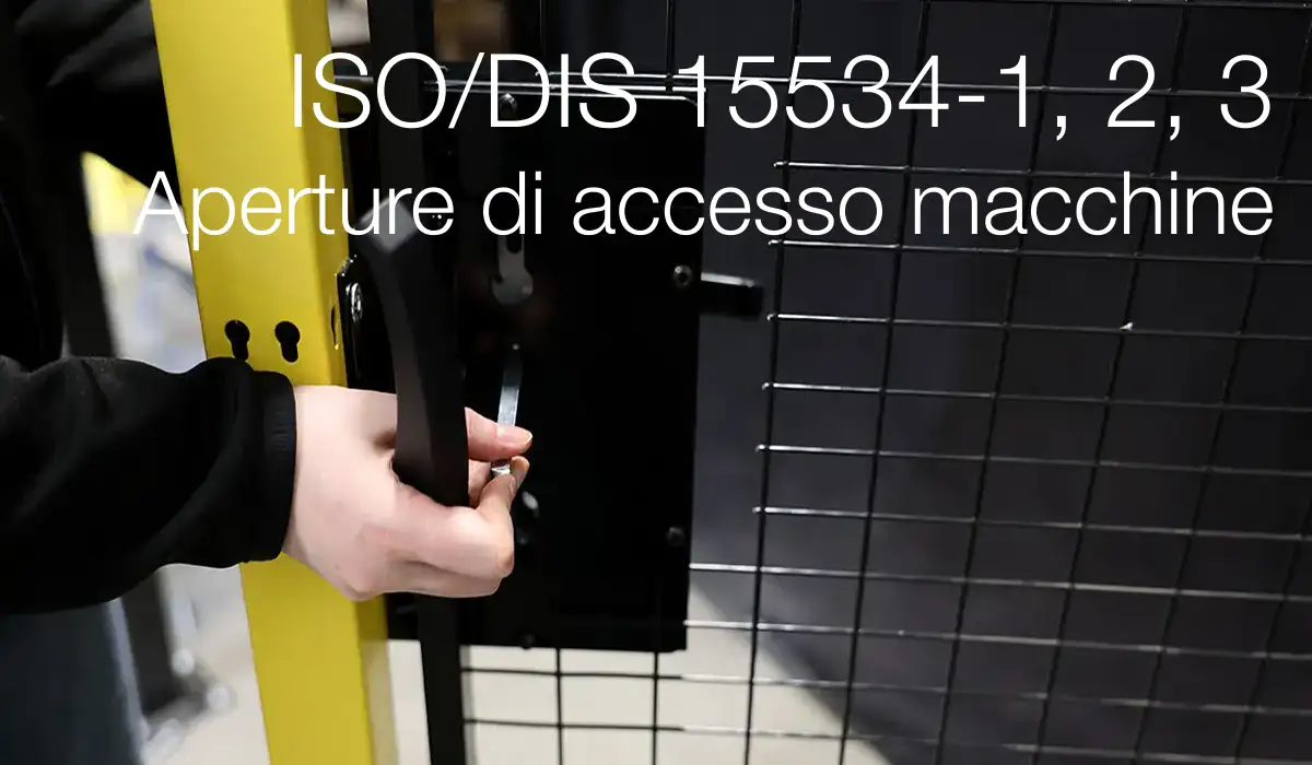 ISO/DIS 15534-1, 2, 3  Aperture di accesso nmacchine